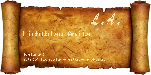Lichtblau Anita névjegykártya