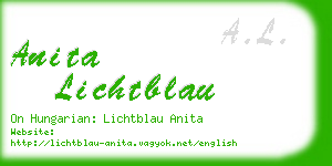 anita lichtblau business card